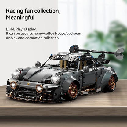Race Car Building Toy Set,Collectible Model Building Set and Sport Car,Supercar Building Kit for Boys, Girls, and Teensgift for Motorsport Fans (Gray)