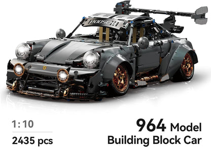 Race Car Building Toy Set,Collectible Model Building Set and Sport Car,Supercar Building Kit for Boys, Girls, and Teensgift for Motorsport Fans (Gray)
