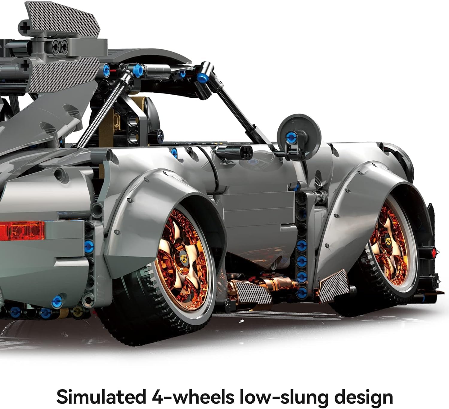 Race Car Building Toy Set,Collectible Model Building Set and Sport Car,Supercar Building Kit for Boys, Girls, and Teensgift for Motorsport Fans (Gray)